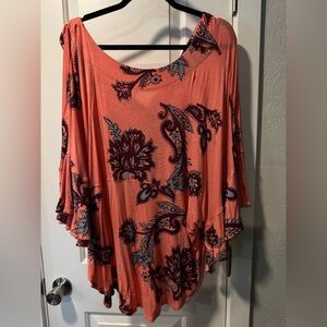 Free People Pink Dolman Sleeve Blouse Large